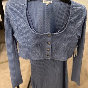 Ultra Flirt Blue Knit Dress